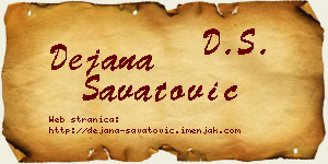 Dejana Savatović vizit kartica